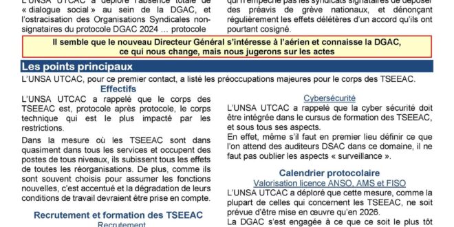 1ère réunion bilatérale avec le nouveau Directeur Général