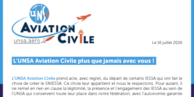 L&rsquo;UNSA Aviation Civile plus que jamais avec vous !