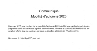 Campagne de mobilité d’automne 2023