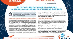 Les options protocolaires : Option 3 la reconnaissance des restrictions à congés