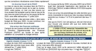 Paiement des nouveaux taux de PQH2 : faux départ