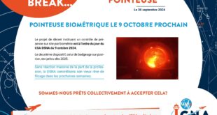 Pointeuse biométrique le 9 octobre prochain