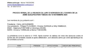 Résultats de la 2ème qualification TSEEAC, jury du 19 novembre 2024