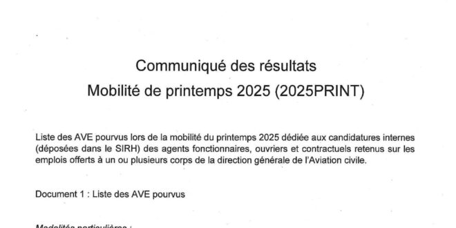 Résultats de la Campagne de Mobilité de printemps 2025