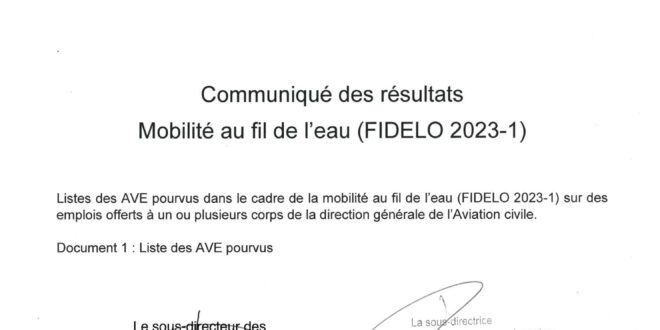 Résultats Mobilité FIDELO 2023-1