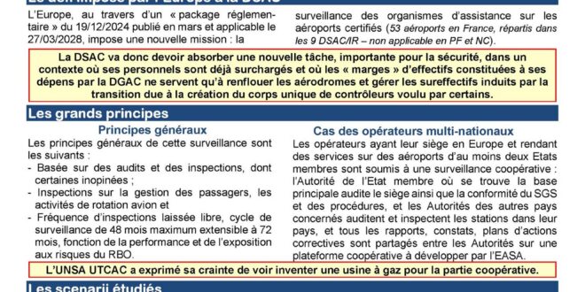Réunion DSAC – Organisations Syndicales sur la surveillance technique de l’Assistance en Escale